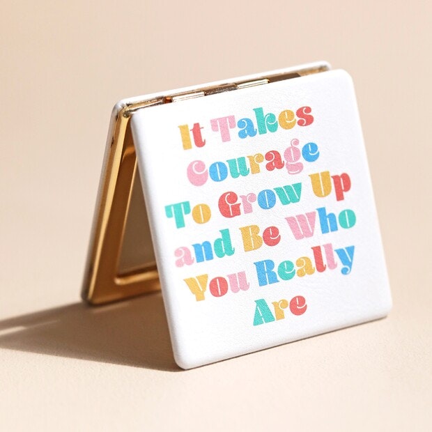 Be Yourself Rainbow Compact Mirror by Lisa Angel