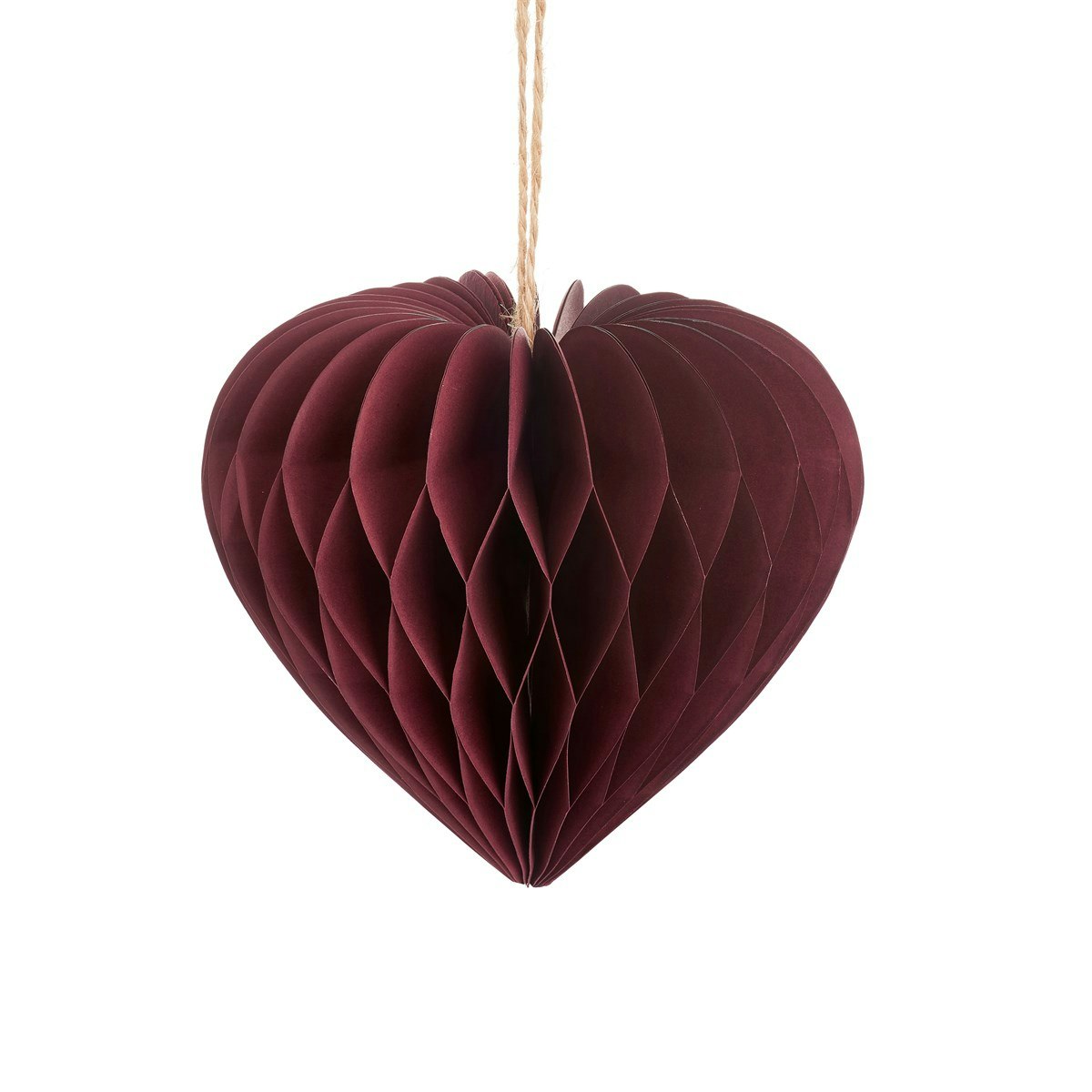 Red Heart Honeycomb Paper Hanging Decoration by Sass & Belle