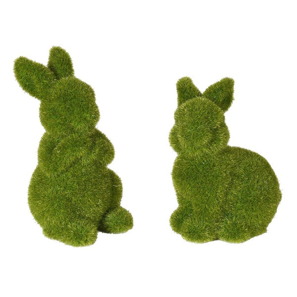 A Pair Of Faux Green Easter Bunnies by Distinctly Living