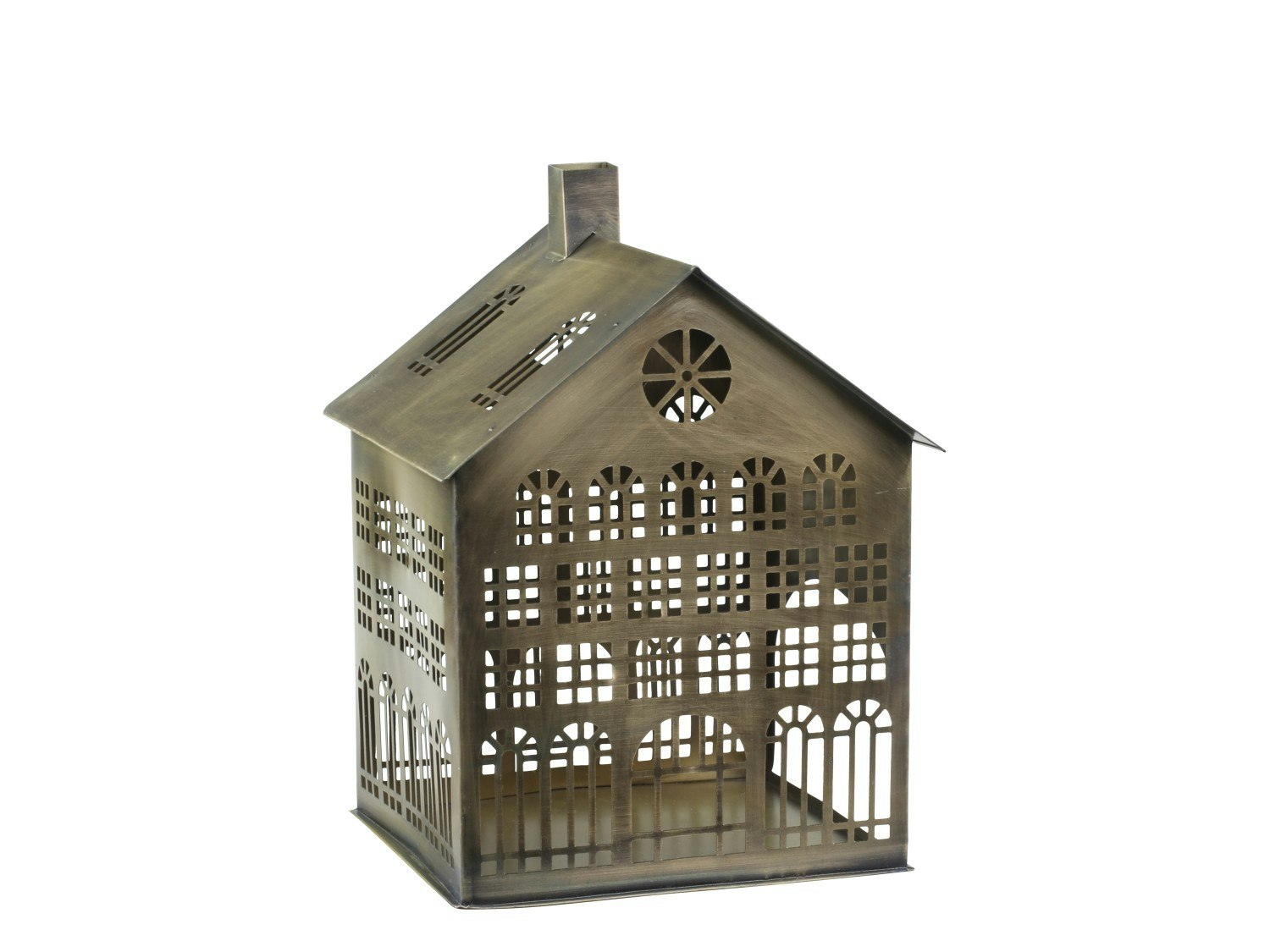 26.5cm Antique Brass Candle House by Chic Antique