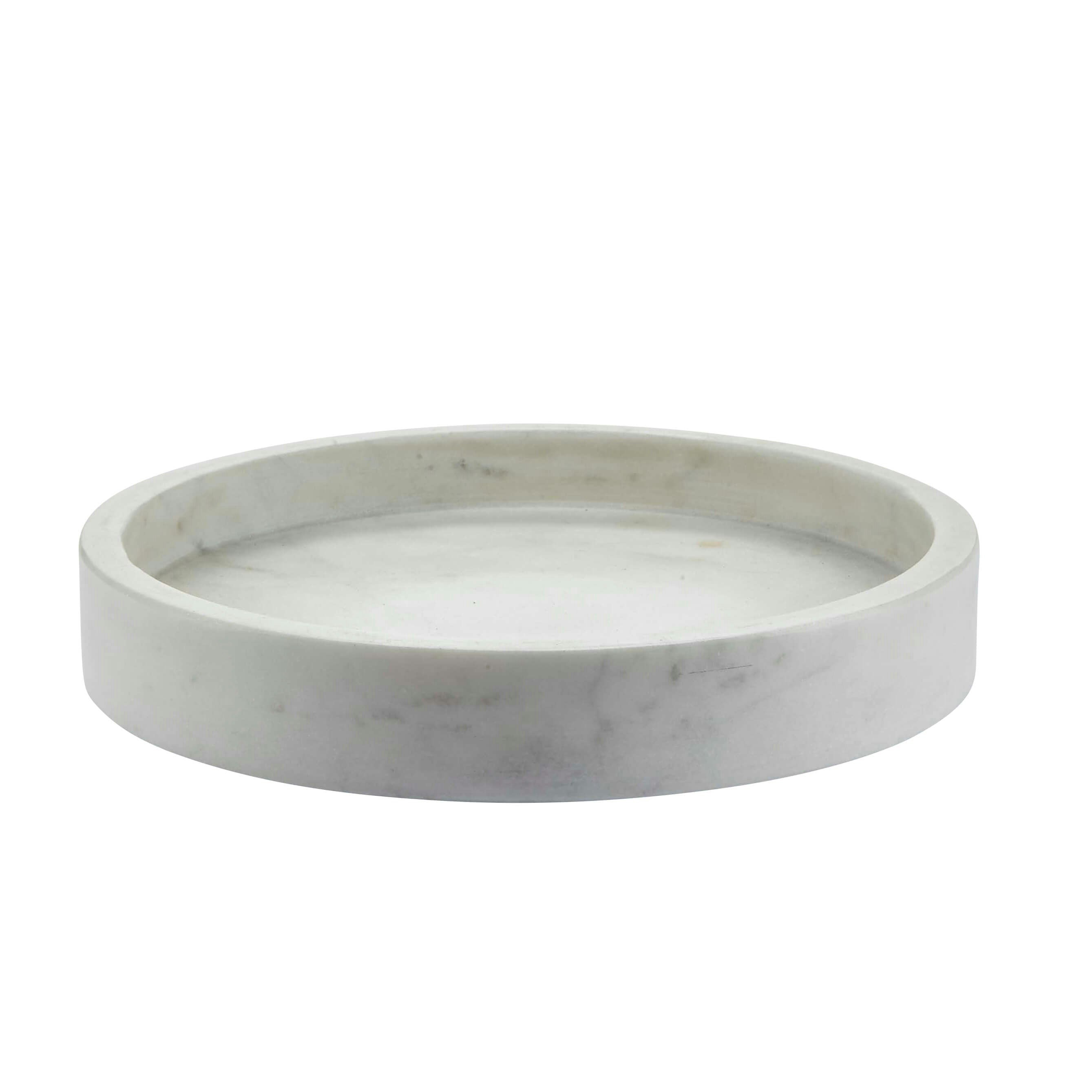White Marble Round Tray by Bahne