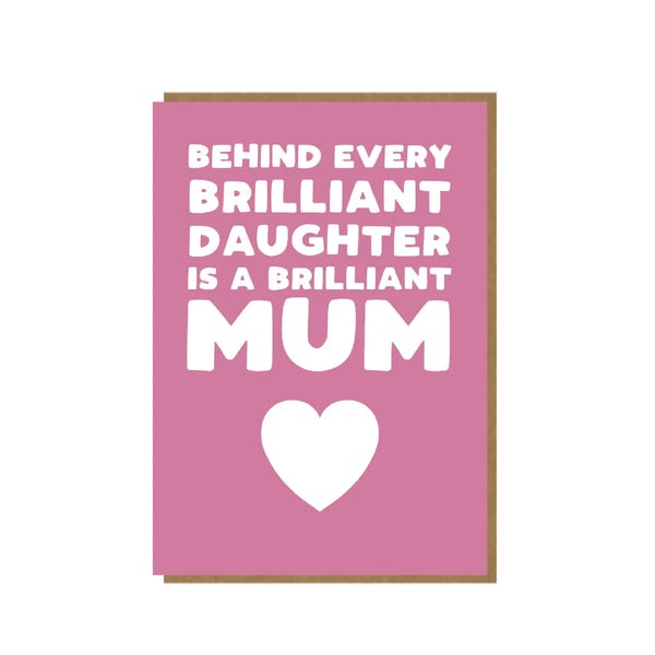 Mum Daughter Card by Happydashery