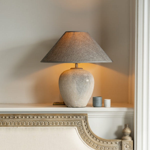 Nero Ceramic Lamp Grey by Grand Illusions