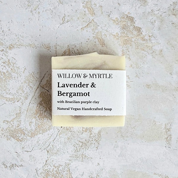 Lavender & Bergamot Soap Bar With Brazilian Purple Clay by Willow & Myrtle