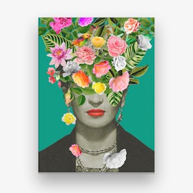 Frida Floral Canvas Print