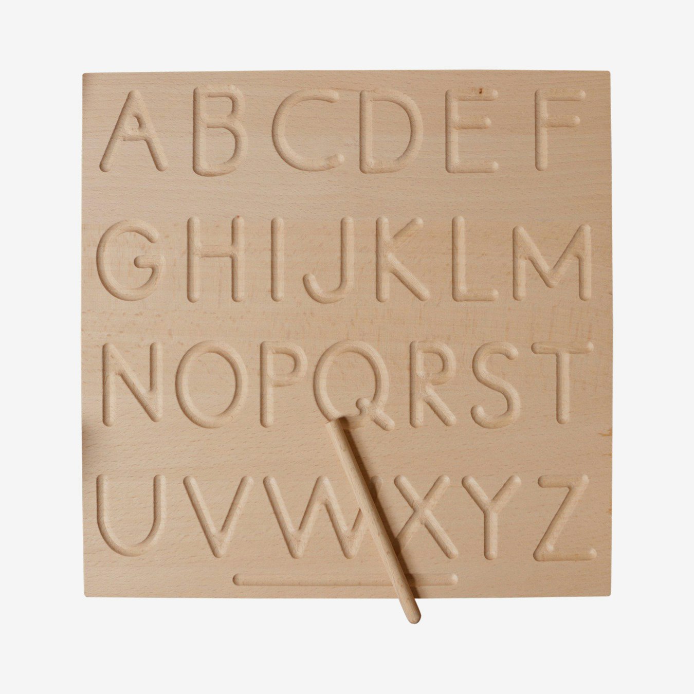Wooden Alphabet Tracing Board by La Romi