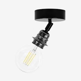 Iko Flexible Ceiling Lamp - 1L - Black Chrome / Black