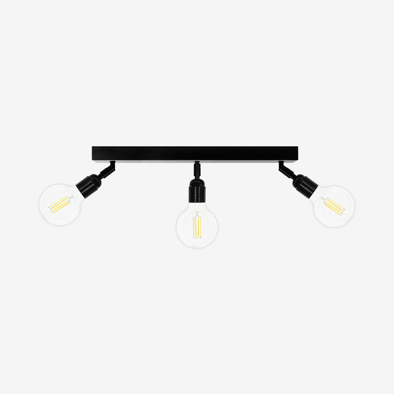 Taro Track Flexible Ceiling Lamp - 3L - Black