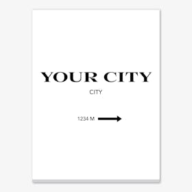 Your City Sign Portrait Personalised Canvas Print