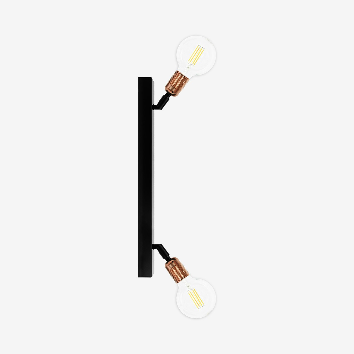 Baya Flexible Track Wall Lamp - 2L - Copper / Black