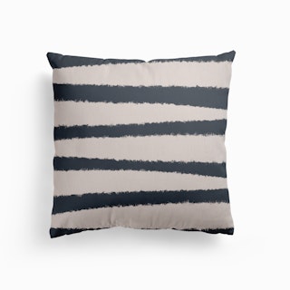 Black And White Stripes Canvas Cushion