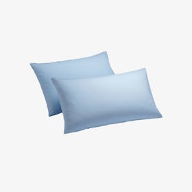 Charlotte Thomas Poetry Plain Dye Polycotton Housewife Pillowcases - Blue - Pair