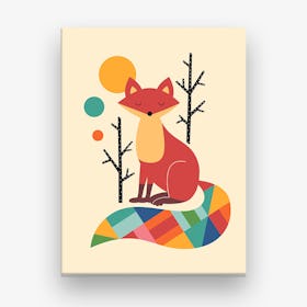 Rainbow Fox Canvas Print